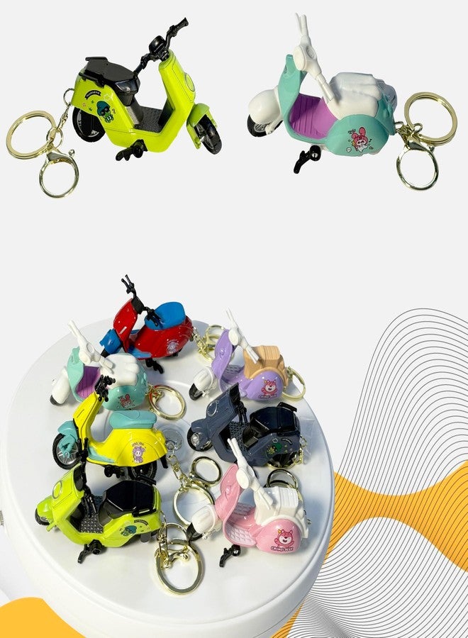 ZAFCO Mini Pushback Moving Scooty Keychain for Kids | Toy keycahin for Girls Gift | Decor for Kids backpack | Birthday Gift for Children | 1 Piece Random - Image 4